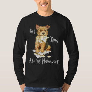 T-shirt Mon Norwich Terrier a mangé mon travail
