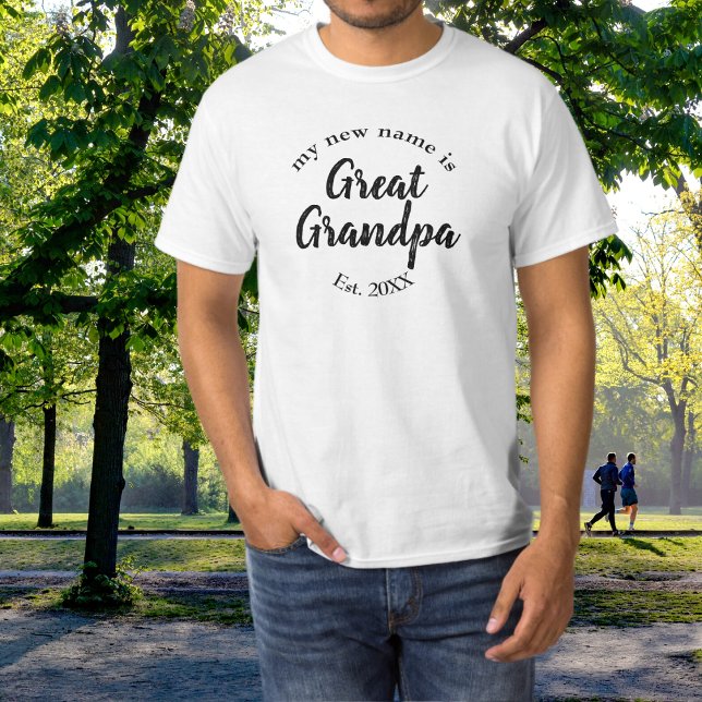 T-shirt Mon nouveau nom est Grand Grand-père Est (Créateur téléchargé)