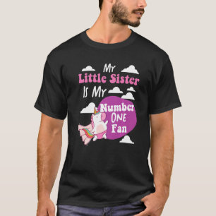 T-shirt Mon Numéro Un Fan Petite Soeur Jeune Soeur