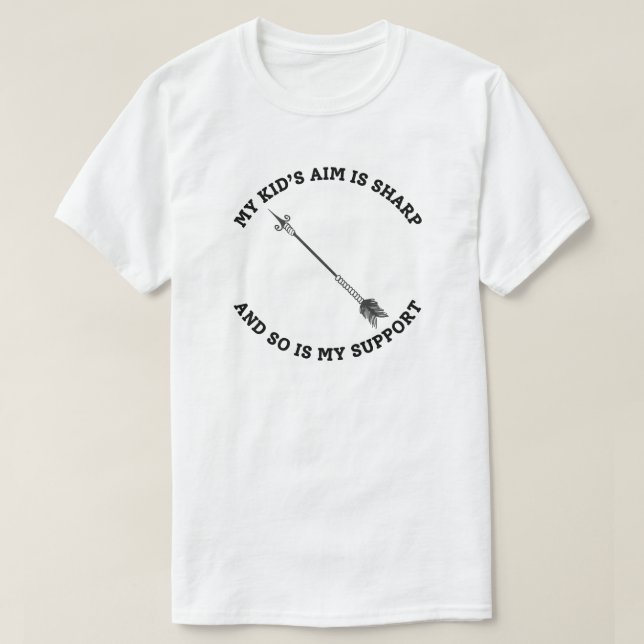 T-shirt Mon objectif pour enfant est Sharp | Papa au tir à (Design devant)