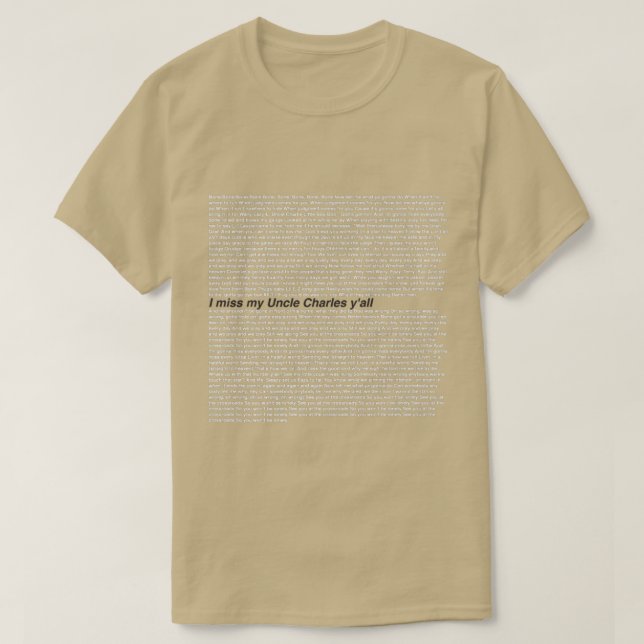 T-shirt Mon oncle Charles me manque  (Design devant)