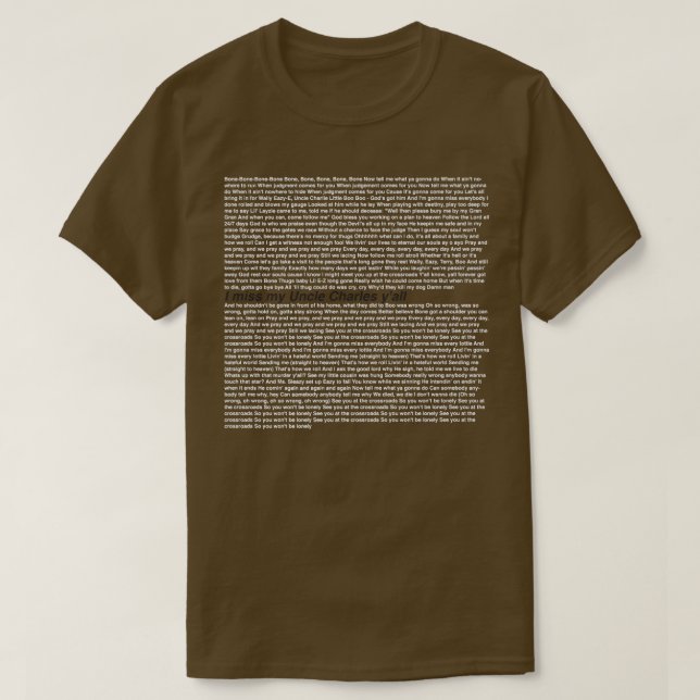 T-shirt Mon oncle Charles me manque  (Design devant)