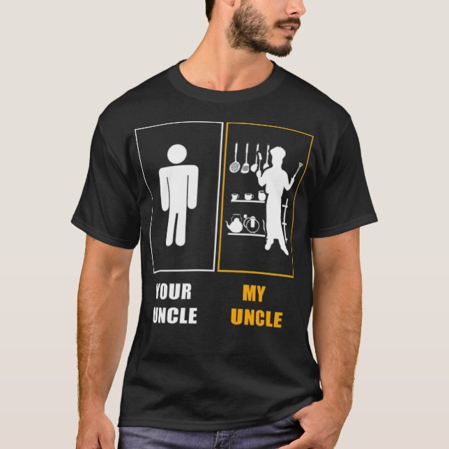 T-shirt Mon oncle Chef cuisinier cite des citations (Devant)