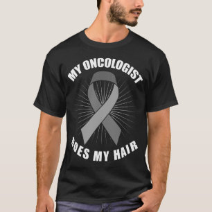 T-shirt Mon Oncologue fait mon cran Cerveau cheveux Tumeur