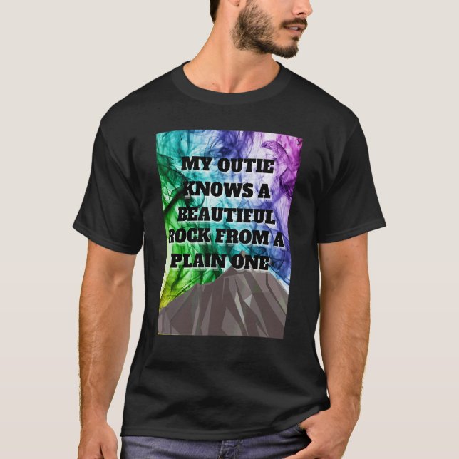 T-shirt Mon Outil Connaît Un Beau Rocher D'Un Simple (Devant)