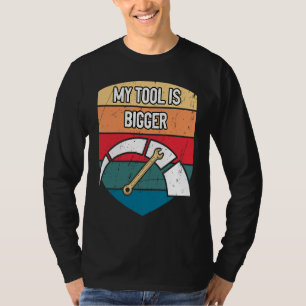 T-shirt Mon outil est plus grand Mécanicien humour adulte