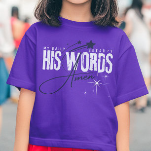 T-Shirt Mon Pain Quotidien - Chrétien Jésus Violet
