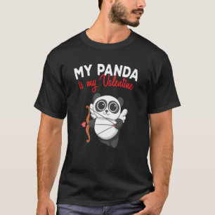 T-shirt Mon Panda Est Mon Panda Valentine Panda Bear Cupid