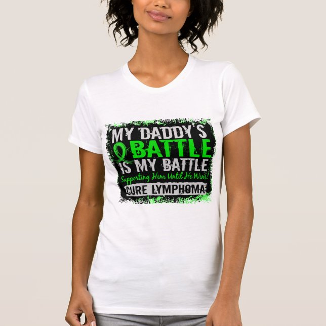 T-shirt Mon papa du lymphome trop 2 de bataille (Devant)