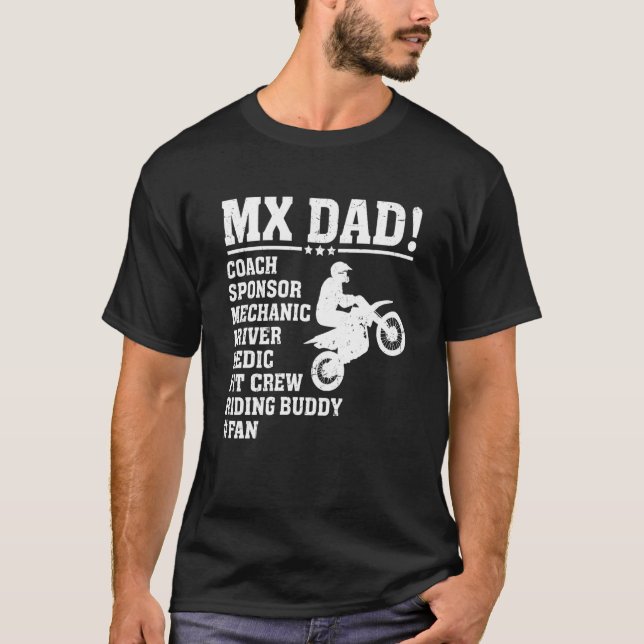 T-shirt Mon papa entraîneur commanditaire mécanicien condu (Devant)