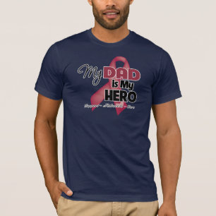T-shirt Mon papa est mon héros - myélome multiple