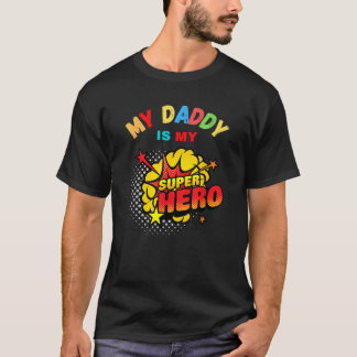 T-shirt Mon papa est mon super-héros