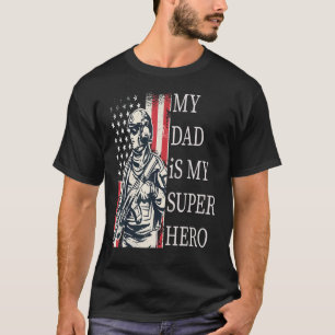 T-shirt Mon Papa Est Mon Super Héros