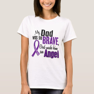 T-shirt Mon papa est un Cancer pancréatique d'ange