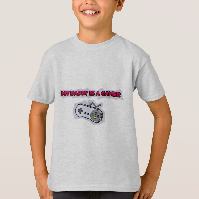 T-shirt Mon papa est un Gamer (Devant)