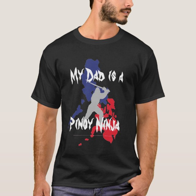 T-shirt Mon papa est un Pinoy Ninja (Devant)
