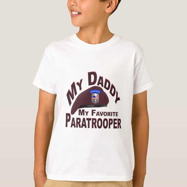 T-shirt Mon papa Mon Tee - shirt Parachutiste préféré ! (Devant)