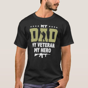 T-shirt Mon papa Mon vétéran Mon héros