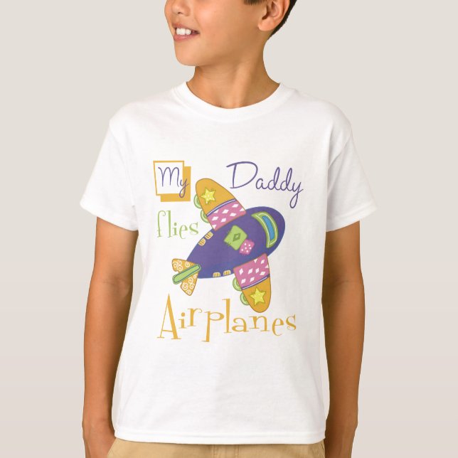 T-shirt Mon papa pilote des avions (Devant)