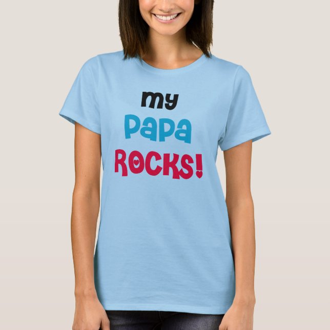 T-shirt Mon Papa Rocks (Devant)