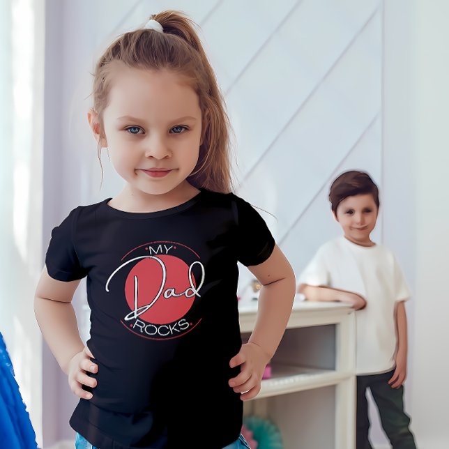 T-shirt Mon papa Rocks Tee : Cadeau de Fête des pères uniq (Créateur téléchargé)