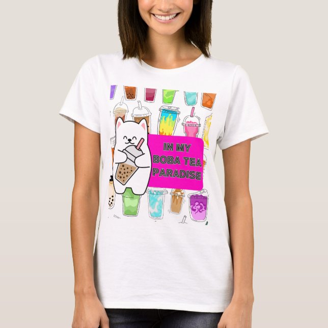 T-SHIRT MON PARADIS DE BOBA TEA (Devant)