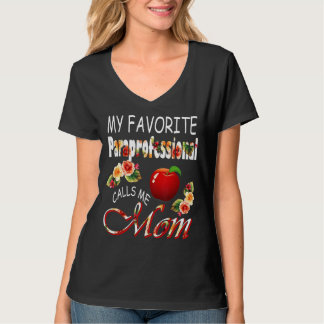 T-shirt Mon Paraprofessionnel Favori M'Appelle Maman Cute 
