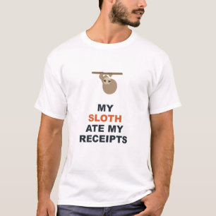 T-shirt Mon paresseux a mangé mes reçus