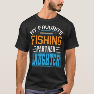 T-shirt Mon partenaire de pêche favori Fête des pères DAUG