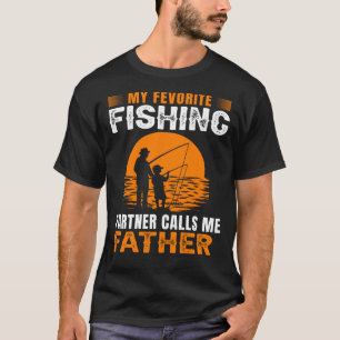 T-shirt Mon partenaire de pêche favori m'appelle PÈRE Vint