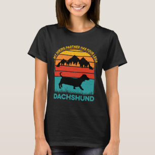 T-shirt Mon Partenaire Randonnée A Quatre Jambes Dachshund