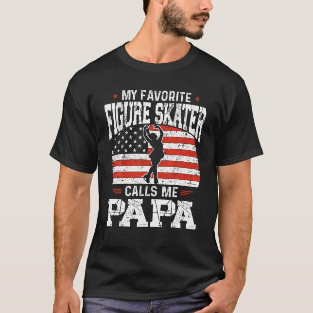 T-shirt Mon Patineur artistique préféré m'appelle Papa Fun (Devant)