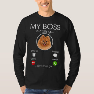 T-shirt Mon Patron Appelle Drôle L'Amour Du Chien De race