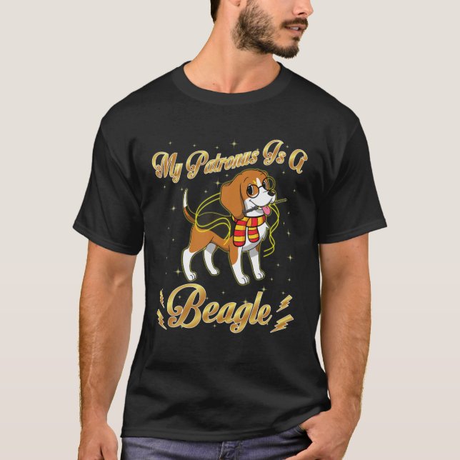 T-shirt Mon Patronus Est Un Beagle Harry Dog Potter Papa M (Devant)