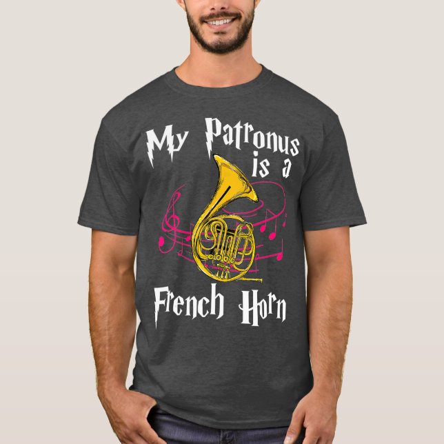 T-shirt Mon Patronus Est Une Corne Française Drôle Musicie (Devant)