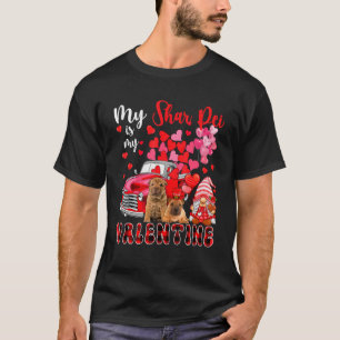 T-shirt Mon Pei Shar Est Mon Valentin Deux Chiens Avec Gno