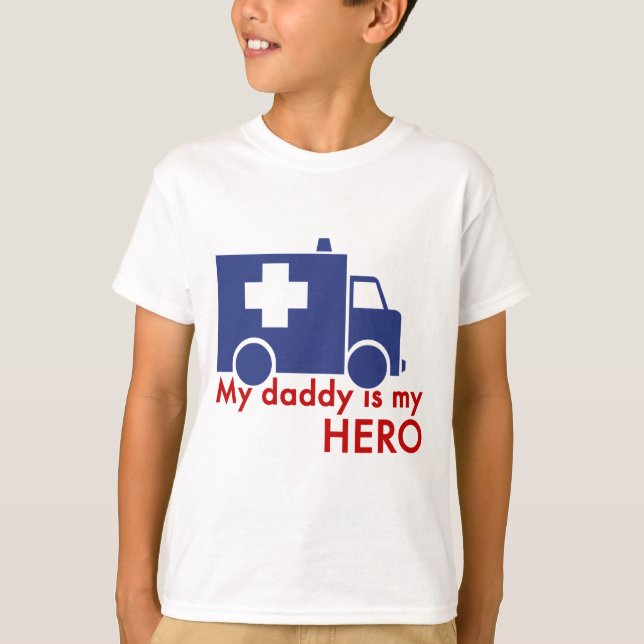 T-shirt Mon Père Est Mon Héros (Devant)