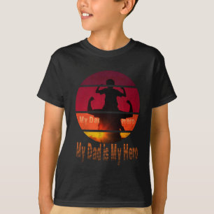 T-shirt Mon père est mon héros bon et grand héros est m