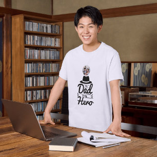 T-shirt Mon Père Est Mon Héros Fête des pères spéciale av