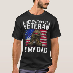 T-shirt Mon père est mon vétéran préféré Cadeau pour père 