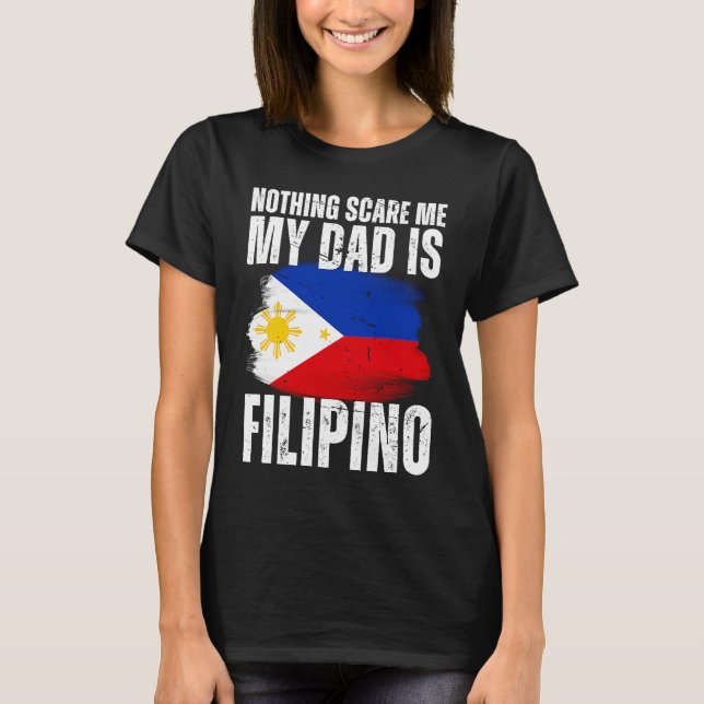 T-shirt Mon père est Philippin Philippine Pride Flag Herit (Devant)