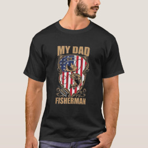 T-shirt Mon père est un pêcheur américain