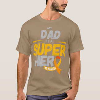 T-shirt Mon père est un super héros Jour de sensibilisatio