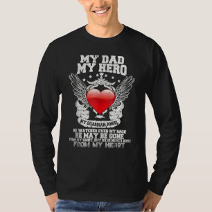 T-shirt Mon père Mon héros Mon gardien Ange Père Gardien F