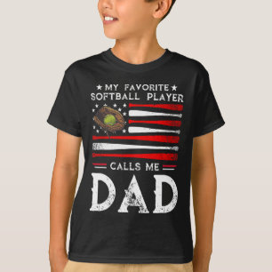 T-shirt Mon Père Softll Mon Joueur Softll Favori M'Appelle
