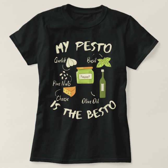 T-shirt Mon Pesto Est Le Besto Drôle Amateurs De Pâtes Ita (Design devant)