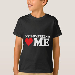 T-shirt Mon petit ami m'aime, j'aime mon petit ami Bf Vale