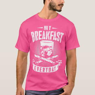 T-shirt Mon petit déjeuner quotidien alcool cigare cadeau