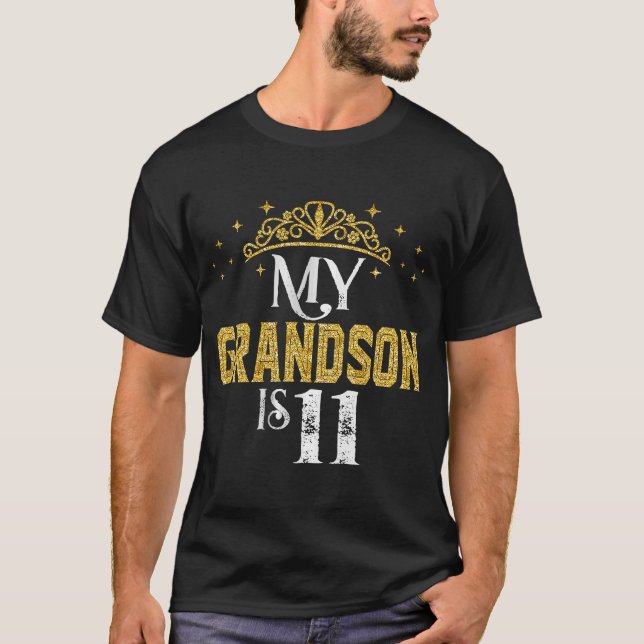 T-shirt Mon Petit-Fils A 11 Ans 2012 11E Anniversaire (Devant)