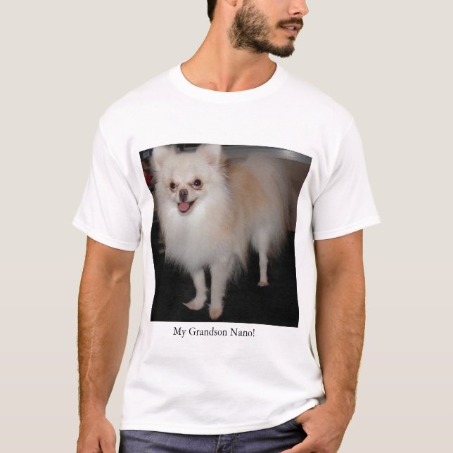 T-shirt Mon petit-fils de Pomeranian (Devant)